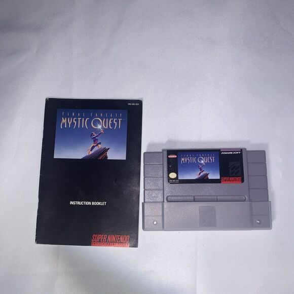 vintage video game Super Nintendo SNES Final Fantasy Mystic Quest CIB /booklet - Picture 2 of 9